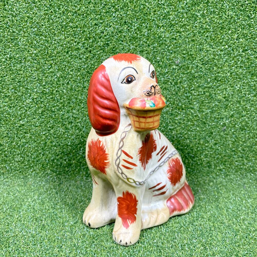 Vintage Staffordshire Red Seated Spaniel Dog Figurine - Picture 2 of 5